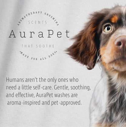 Revitalize Your Dog's Coat with AuraPet Aromatherapy Rosemary Mint Shampoo – 8 Oz Calming Wash for All Dogs with Dry, Itchy Skin