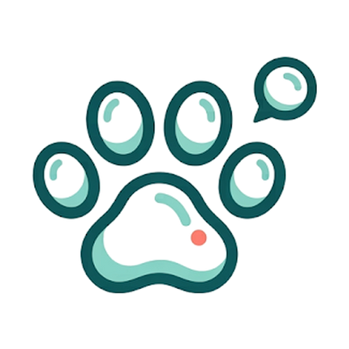 Pawb logo - teal paw print, transparent background