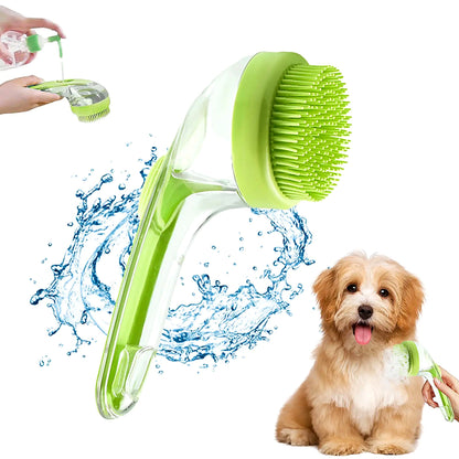 Soft silicone bristles massage shampoo deep into pet coat