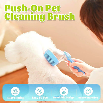 Dog enjoying bath time with Pawbly Bath Brush